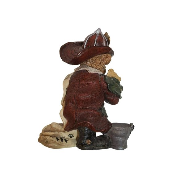 Boyds Bears Elliot The Hero Statue 1996 Bearstone Collection 2280 Firefighter - Picture 2 of 11
